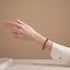 Schwarze Dahlie | Firefly Glas Diamanten Armband